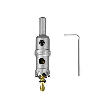 SALI 3/4" (19mm) TCT Hole Saw Kit Tungsten Carbide Tipped Hole Saw Drill Bit with Titanium-Plated Pilot Drill bit for Metal, Stainless Steel, Iron, Plastic