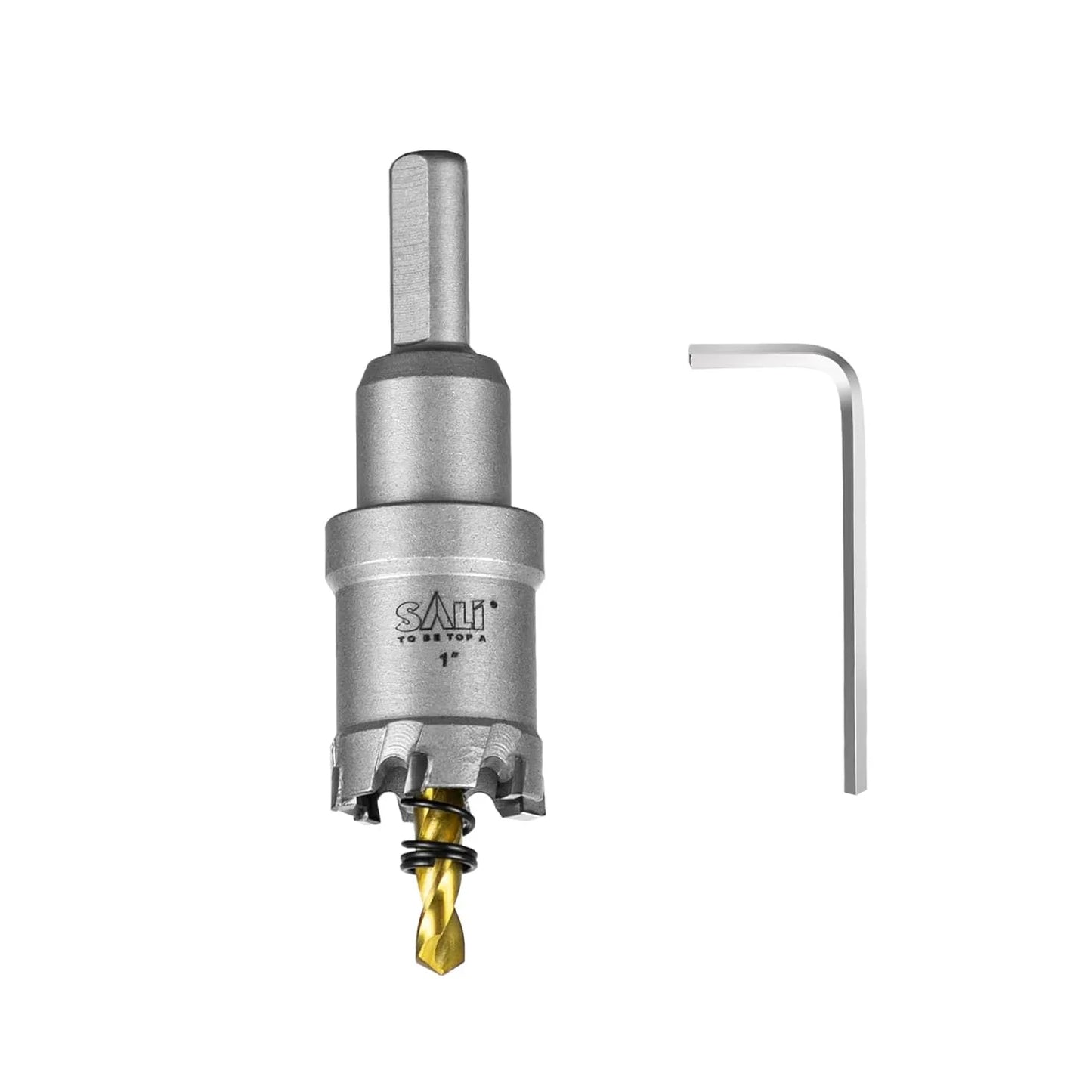 SALI 1" (25.5mm) TCT Hole Saw Kit Tungsten Carbide Tipped Hole Saw Drill Bit with Titanium-Plated Pilot Drill bit for Metal, Stainless Steel, Iron, Wood, Plastic