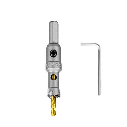 SALI 1/2" (13mm) TCT Hole Saw Kit Tungsten Carbide Tipped Hole Saw Drill Bit with Titanium-Plated Pilot Drill bit for Metal, Stainless Steel, Iron, Wood, Plastic