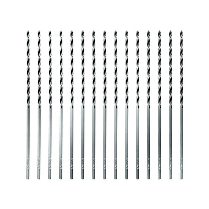 SALI 15pcs 7/32" Brad Point Wood Drill Bit Set for Hardwood, Plywood, Plastic; Carbon Steel, Titanium; 11" Long; Drill Bits