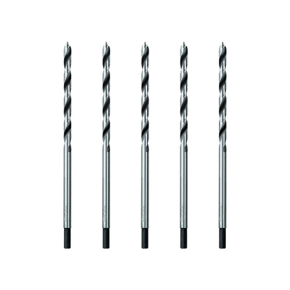 Sali 5pcs 7/16 inch Brad Point Wood Drill Bit Set Carbon Steel Wood Drill Bit Set for Hardwood, Plywood, Plastic Round Holes in All Types of Wood Extra Long 11 Inch