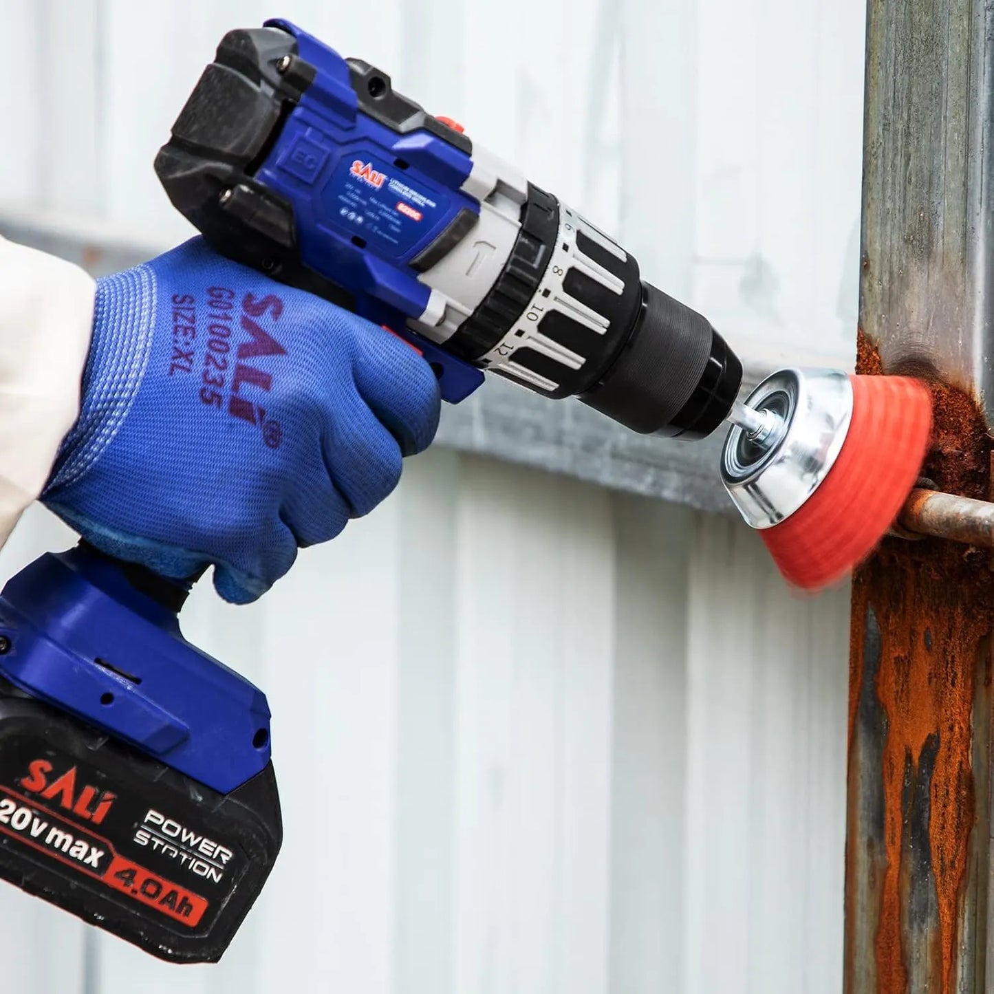 SALI Nylon Abrasive Brush Set, 1/4" Hex Shank Drill Brush Kit for Rust, Paint & Surface Cleaning on Metal, Wood & Plastic
