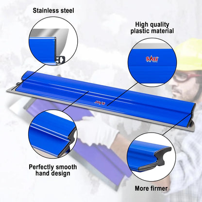 SALI Drywall Skimming Blade 32Inch/80cm Stainless Steel Drywall Smoothing Spatula for Large Working Area Wall Decoration Construction Tool Gyprock WallBoard Plasterboard