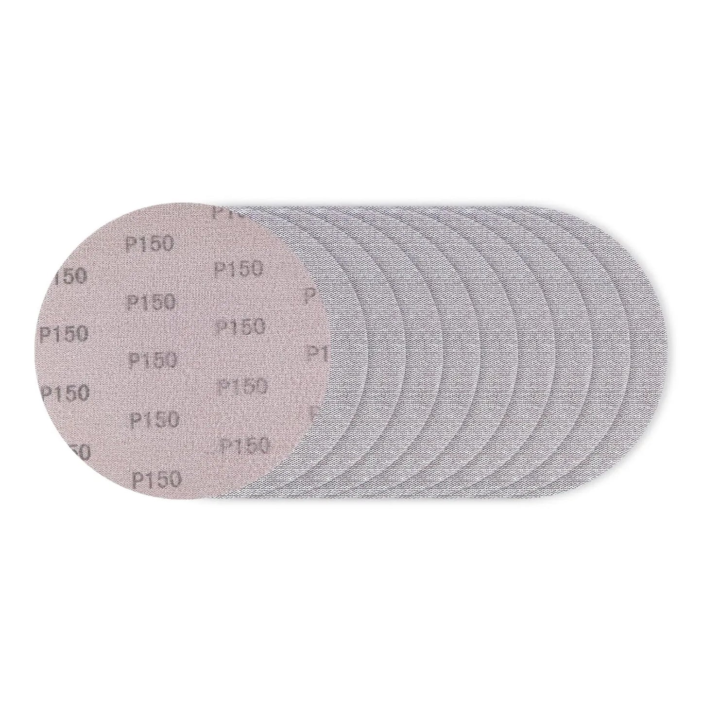 SALI 10 PCS Sandpaper Mesh Abrasive 9 inch Drywall Sander Sandpaper, Dust-Free Hook and Loop Drywall Sanding Disc for Car Wood Drywall Metal Polishing & Grinding P150