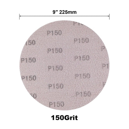 SALI 10 PCS Sandpaper Mesh Abrasive 9 inch Drywall Sander Sandpaper, Dust-Free Hook and Loop Drywall Sanding Disc for Car Wood Drywall Metal Polishing & Grinding P150