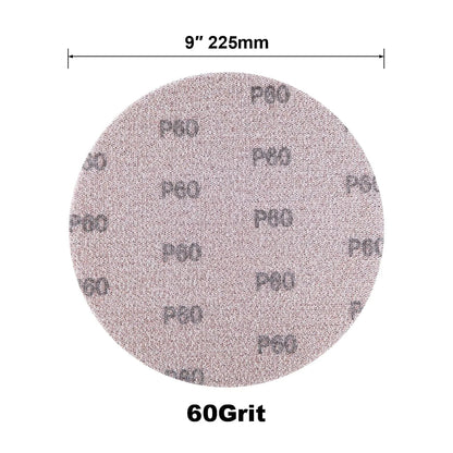 SALI 10 Pcs Sandpaper Mesh Abrasive 9 Inch Drywall Sander Sandpaper, Dust-Free Hook and Loop Drywall Sanding Disc for Car Wood Metal Polishing & Grinding P60