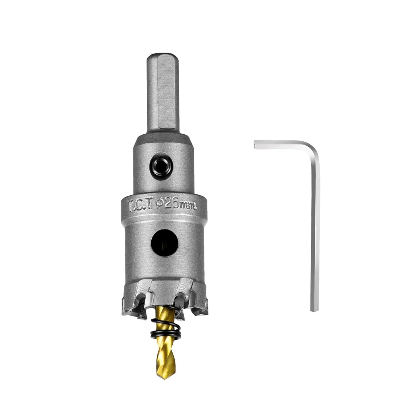 SALI 1" (26mm) TCT Hole Saw Kit Tungsten Carbide Tipped Hole Saw Drill Bit with Titanium-Plated Pilot Drill bit for Metal, Stainless Steel, Iron, Wood, Plastic