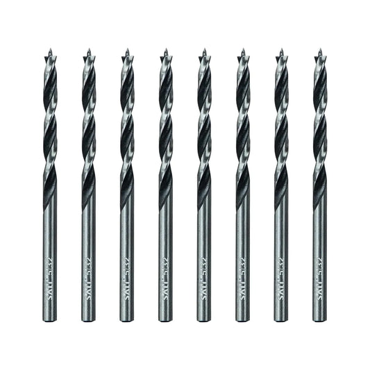 Sali 8PCS Brad Point Wood Drill Bit Set 5/32" Carbon Steel Wood Drill Bit Set for Hardwood, Plywood, Plastic Round Holes in All Types of Wood Perfect for DIY Woodworking Carving Engraving Drilling