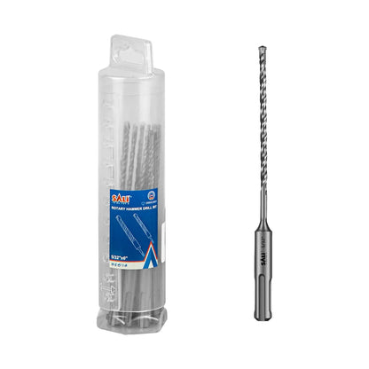 SALI 10 Pcs 5/32"*6" SDS Plus Rotary Hammer Drill Bit Concrete Drill Bit Kit Cross-Type Double Thread Carbide Material Suitable for Concrete, Brick, Cement Walls, Stone, Hammer Drill Bits for Concrete