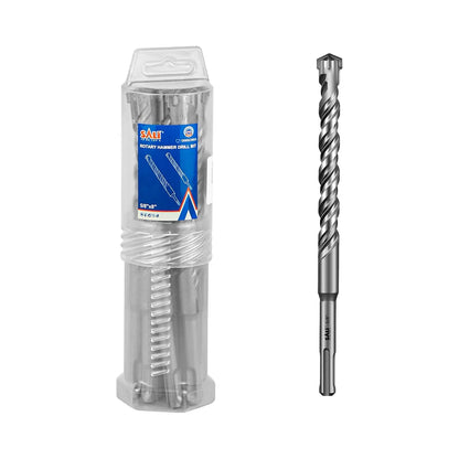 SALI 10PCS 5/8"*8" SDS Plus Rotary Hammer Drill Bit Concrete Drill Bit Kit Cross-Type Double Thread Carbide Material Suitable for Brick, Cement Walls, Stone, Hammer Drill Bits