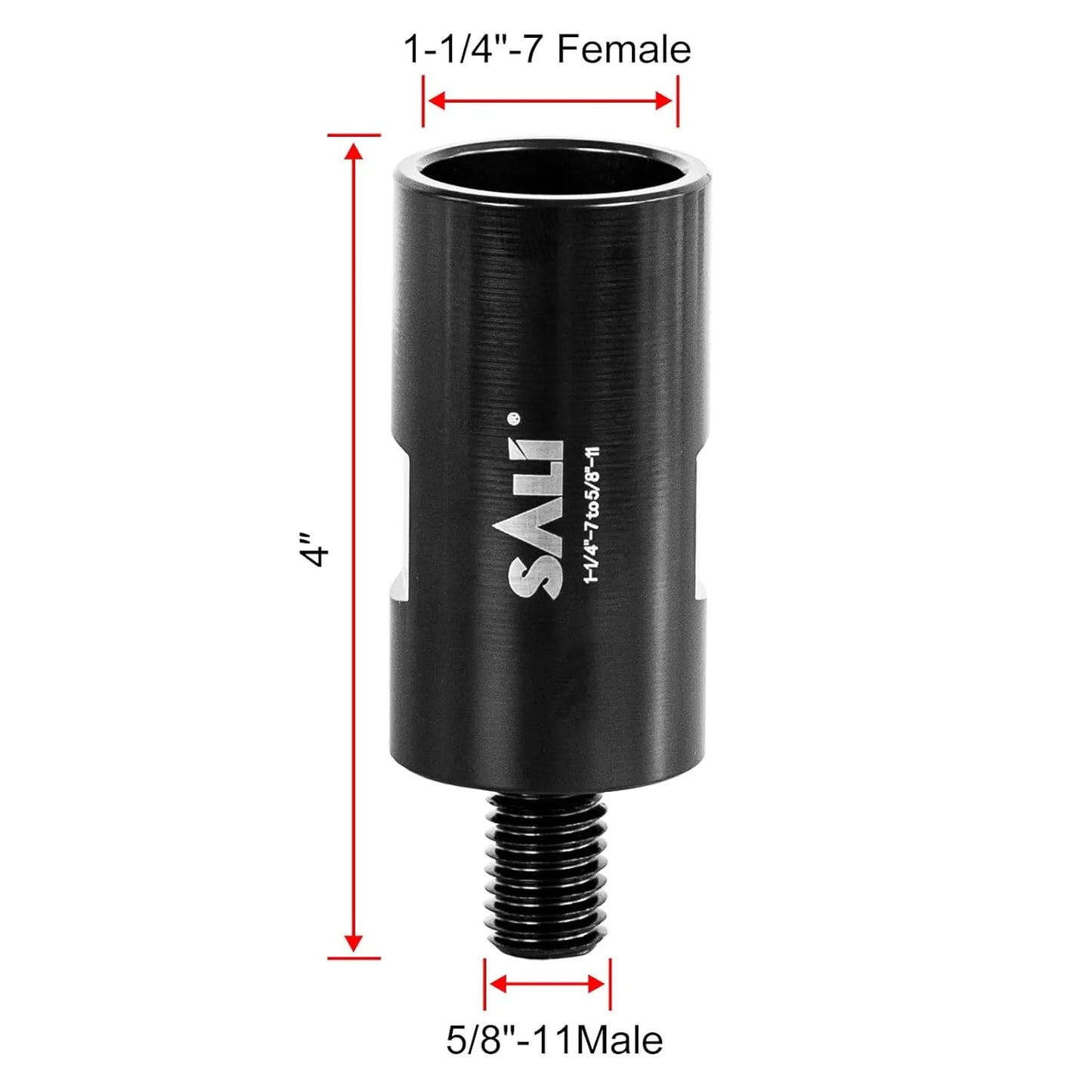 SALI Hardened Steel Core Drill Adapter Convertor 1-1/4"-7 Female to 5/8"-11 Male for Enhanced Drilling Efficiency, Ideal for Use with Diamond Core Bits