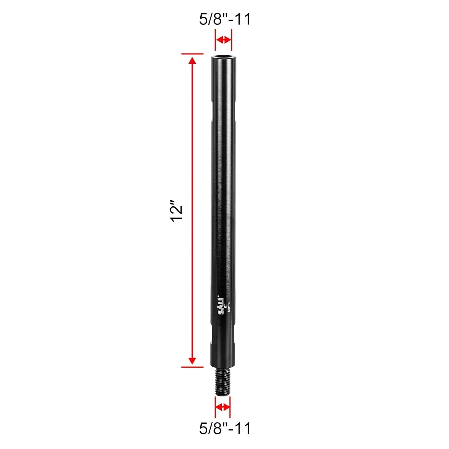 SALI 12" Extension Adapter for Core Drill Bits, Extension Rod with 5/8"-11 Thread Drill Bit Adapter for Saw Threaded Diamond Hole Diamond Core Drill