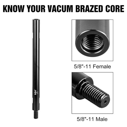 SALI 12" Extension Adapter for Core Drill Bits, Extension Rod with 5/8"-11 Thread Drill Bit Adapter for Saw Threaded Diamond Hole Diamond Core Drill