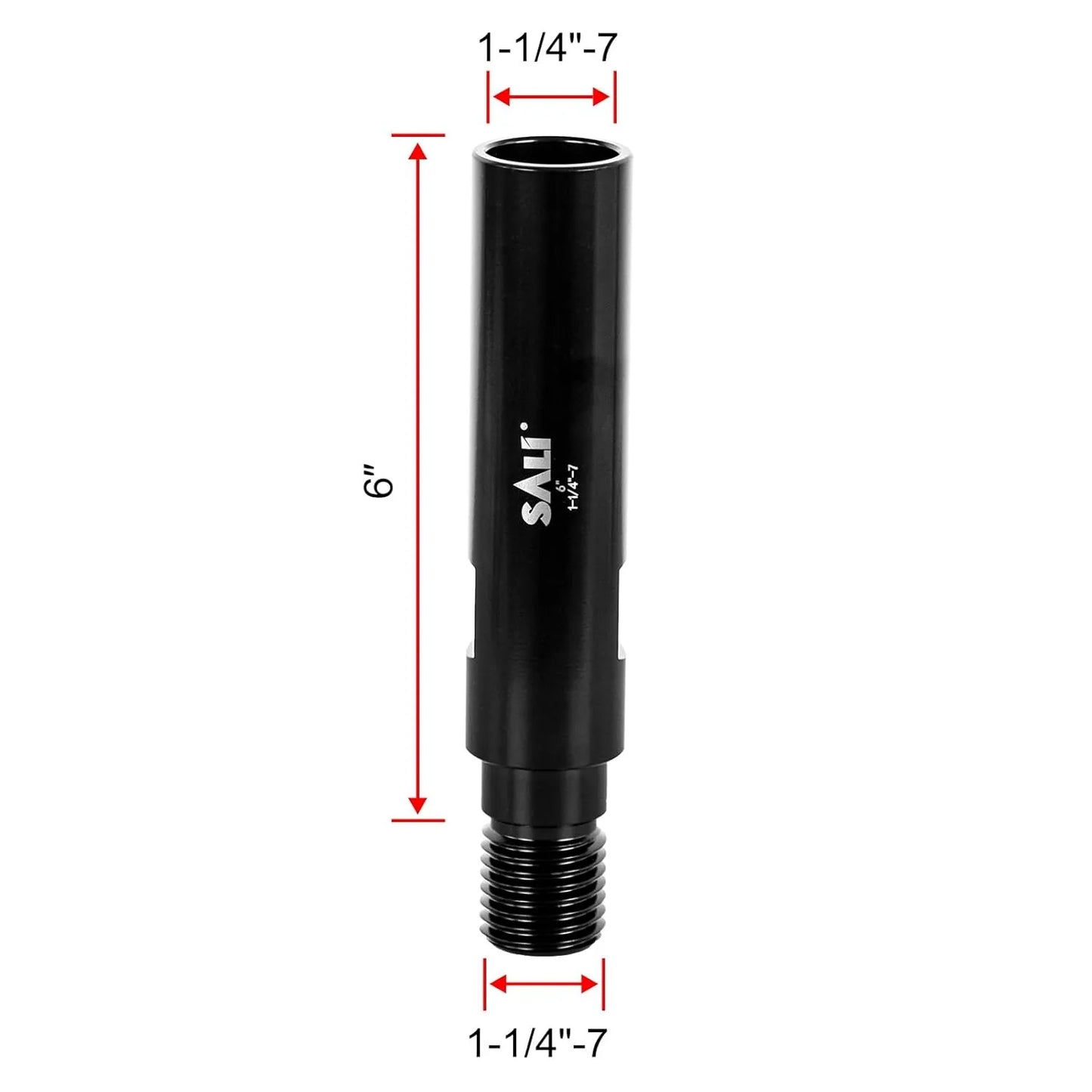 SALI 6" Extension Adapter for Core Drill Bits, Extension Rod with 1-1/4"-7 Thread Drill Bit Adapter for Saw Threaded Diamond Hole Diamond Core Drill