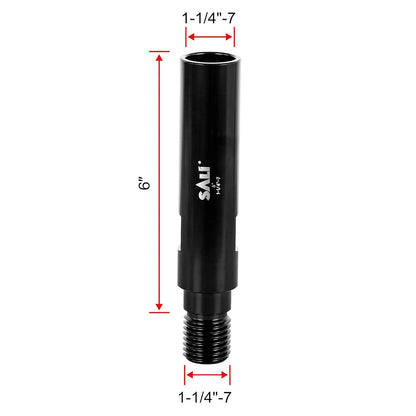 SALI 6" Extension Adapter for Core Drill Bits, Extension Rod with 1-1/4"-7 Thread Drill Bit Adapter for Saw Threaded Diamond Hole Diamond Core Drill