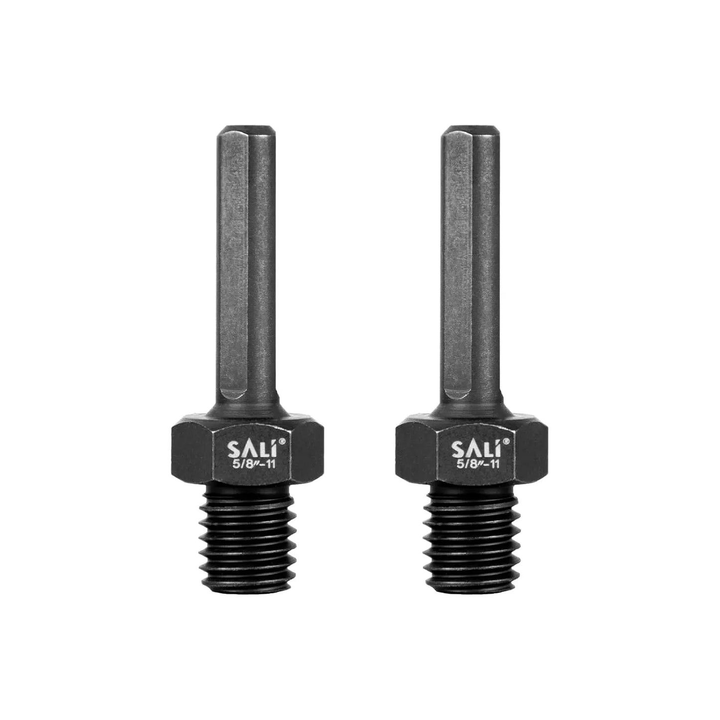 SALI 2PCS Core Drill Bit Adapter 5/8"-11 Thread Male to 3/8" Triangle Shank 5/8" -11 Male Drill Bit Adapter for Threaded Diamond Hole Saw Diamond Core Drill
