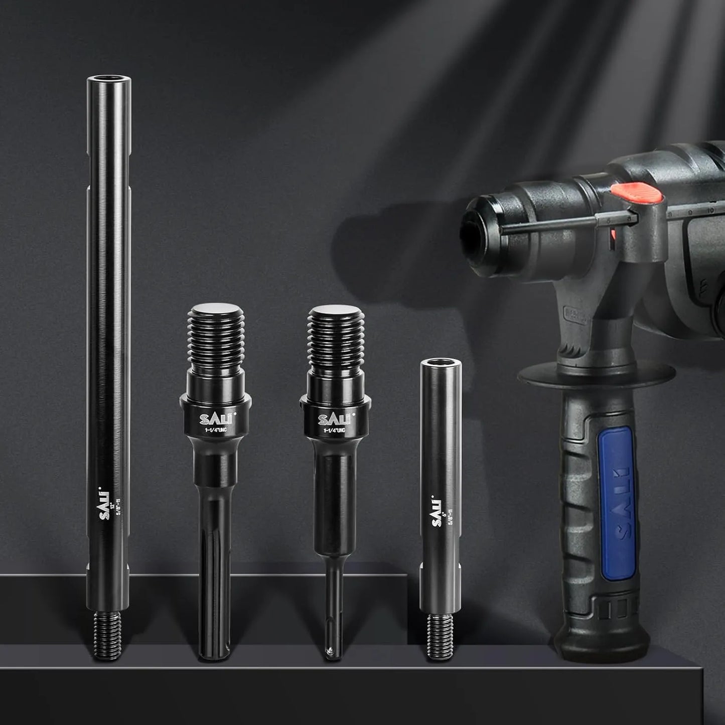 SALI 6" Extension Adapter for Core Drill Bits, Extension Rod with 5/8"-11 Thread Drill Bit Adapter for Threaded Diamond Hole Diamond Core Drill
