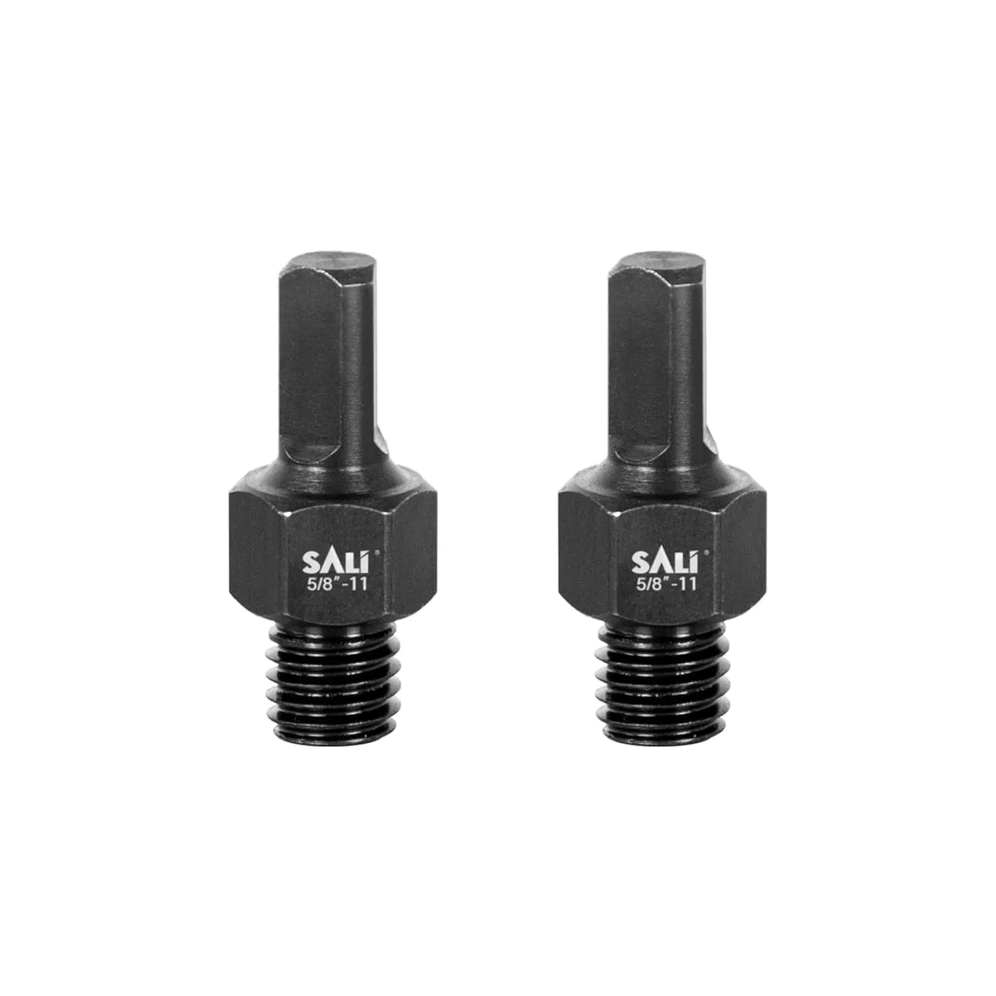 SALI 2PCS Core Drill Bit Adapter 5/8"-11 Thread Male to 1/2" Triangle Shank 5/8" -11 Male Drill Bit Adapter for Threaded Diamond Hole Saw Diamond Core Drill