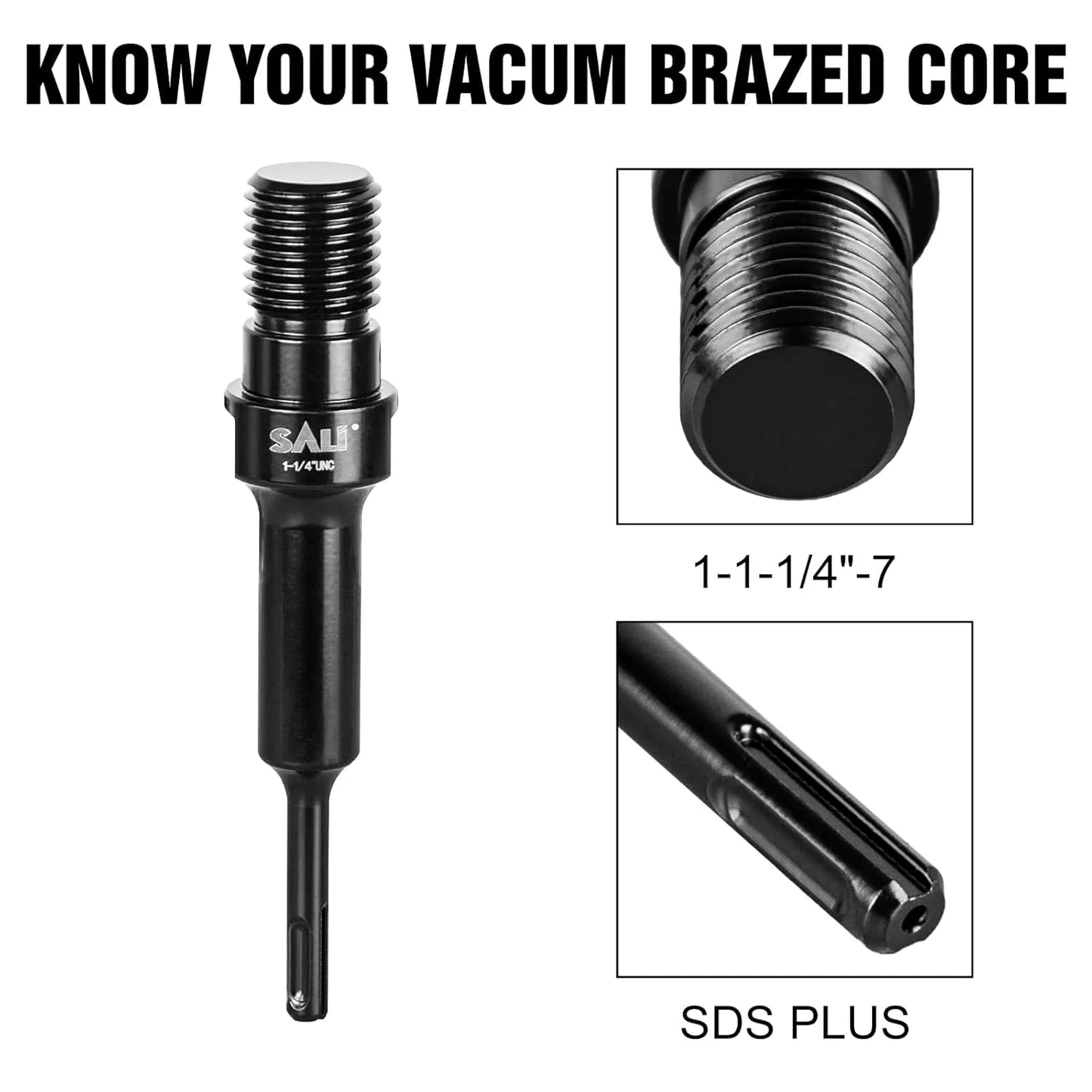 SALI Adapter for Core Bits 2pcs 1-1/4"UNC to SDS Plus