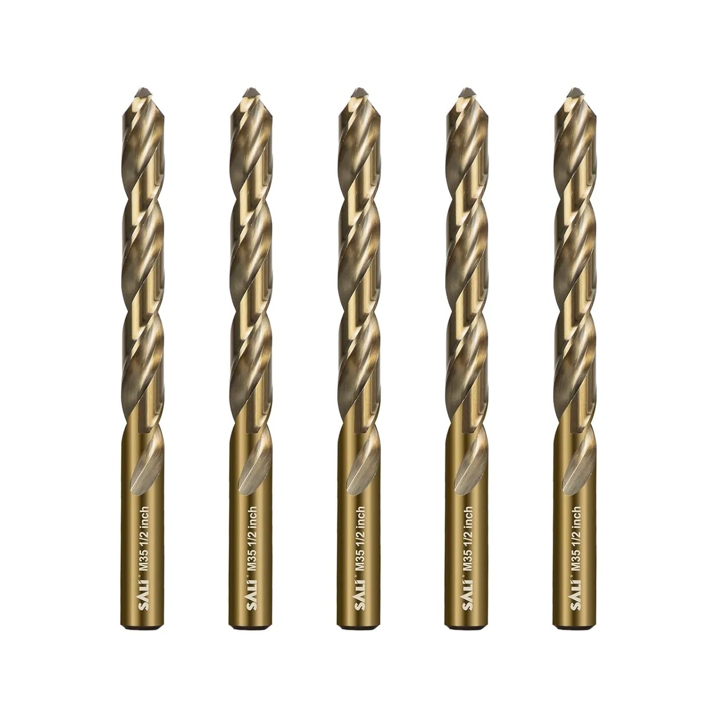 SALI Cobalt Drill Bit Set, M35 High Speed Steel Jobber Length Drill Bit Kit for Hardened Metal, Stainless Steel, Cast Iron, Wood and Plastic, with Index Storage Case