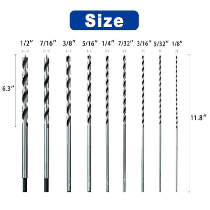 Sali Brad Point Wood Drill Bit Set Carbon Steel Wood Drill Bit Set for Hardwood, Plywood, Plastic Round Holes in All Types of Wood