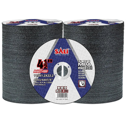 SALI  Cut Off Wheel 4 1/2 Inch Cutting Wheels 4-1/2" x 3/64" x 7/8" for Metal & Stainless Steel, Angle Grinder Cutting Wheel,Cutting Discs with Aggressive Cutting