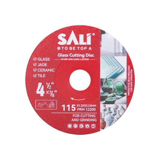 SALI  4-1/2 Inch  Continuous Rim Diamond Saw Blade, Wet & Dry Cutting for Porcelain Tile, Ceramic, Glass and Marble