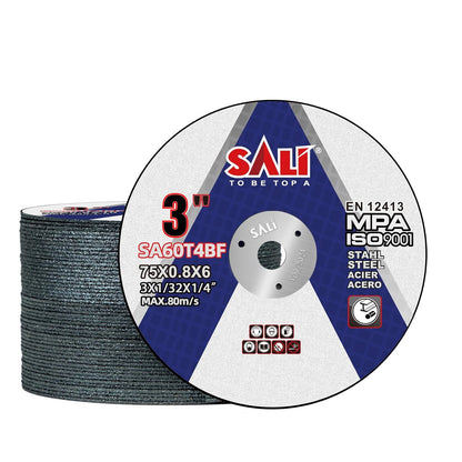 SALI Cut Off Wheels 3 Inch General Purpose Metal Cutting Wheel for 3 in Angle Grinders and Die Grinders- Cutting Disc Aggressive Cutting 3 * 1/32 * 1/4?Operating Up to 20380 RPM and 80