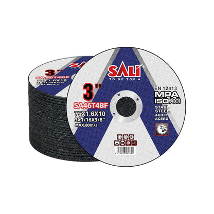SALI Cut Off Wheels 3 Inch General Purpose Metal Cutting Wheel for 3 in Angle Grinders and Die Grinders- Cutting Disc Aggressive Cutting 3" x 1/16" x 3/8" Operating Up to 20380 RPM and 80 M/S