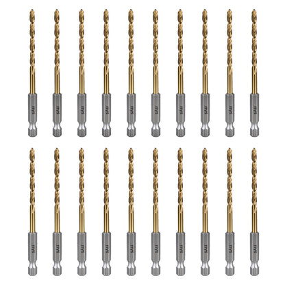 SALI M35 Cobalt Drill Bit , High Speed Steel Hex Shank Jobber Drill Bits for Metal, Alloy Steel, Aluminum and Copper Drilling