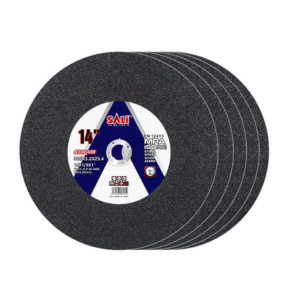 SALI 5 Pack Cut Off Wheel 14 Inch General Purpose Metal Cutting Wheel for 14" Grinders- Cutting Disc Aggressive Cutting 14" x 1/8" x 1" Operating Up to 4400 RPM and 80 M/S