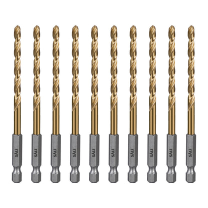 SALI M35 Cobalt Drill Bit , High Speed Steel Hex Shank Jobber Drill Bits for Metal, Alloy Steel, Aluminum and Copper Drilling