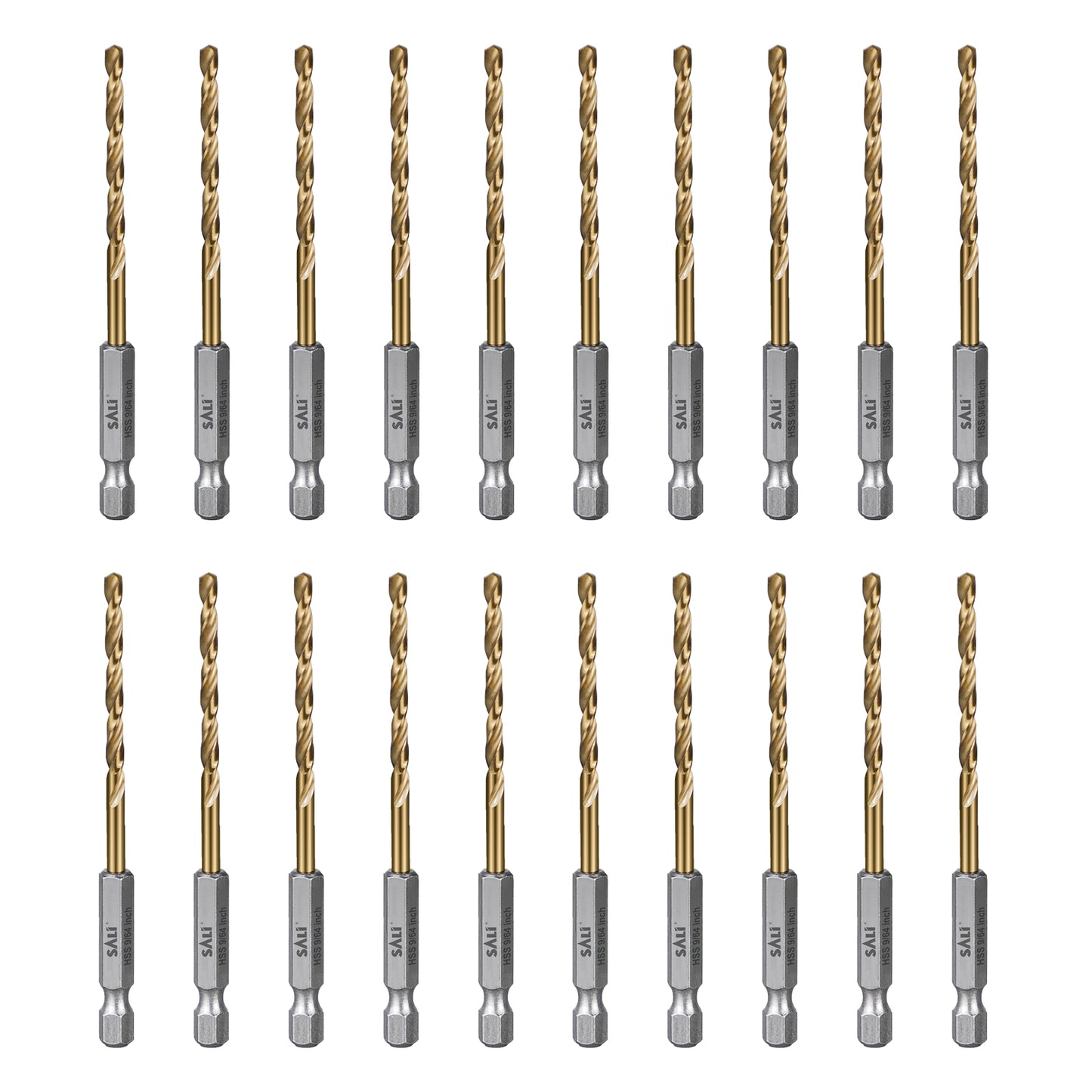 SALI M35 Cobalt Drill Bit , High Speed Steel Hex Shank Jobber Drill Bits for Metal, Alloy Steel, Aluminum and Copper Drilling