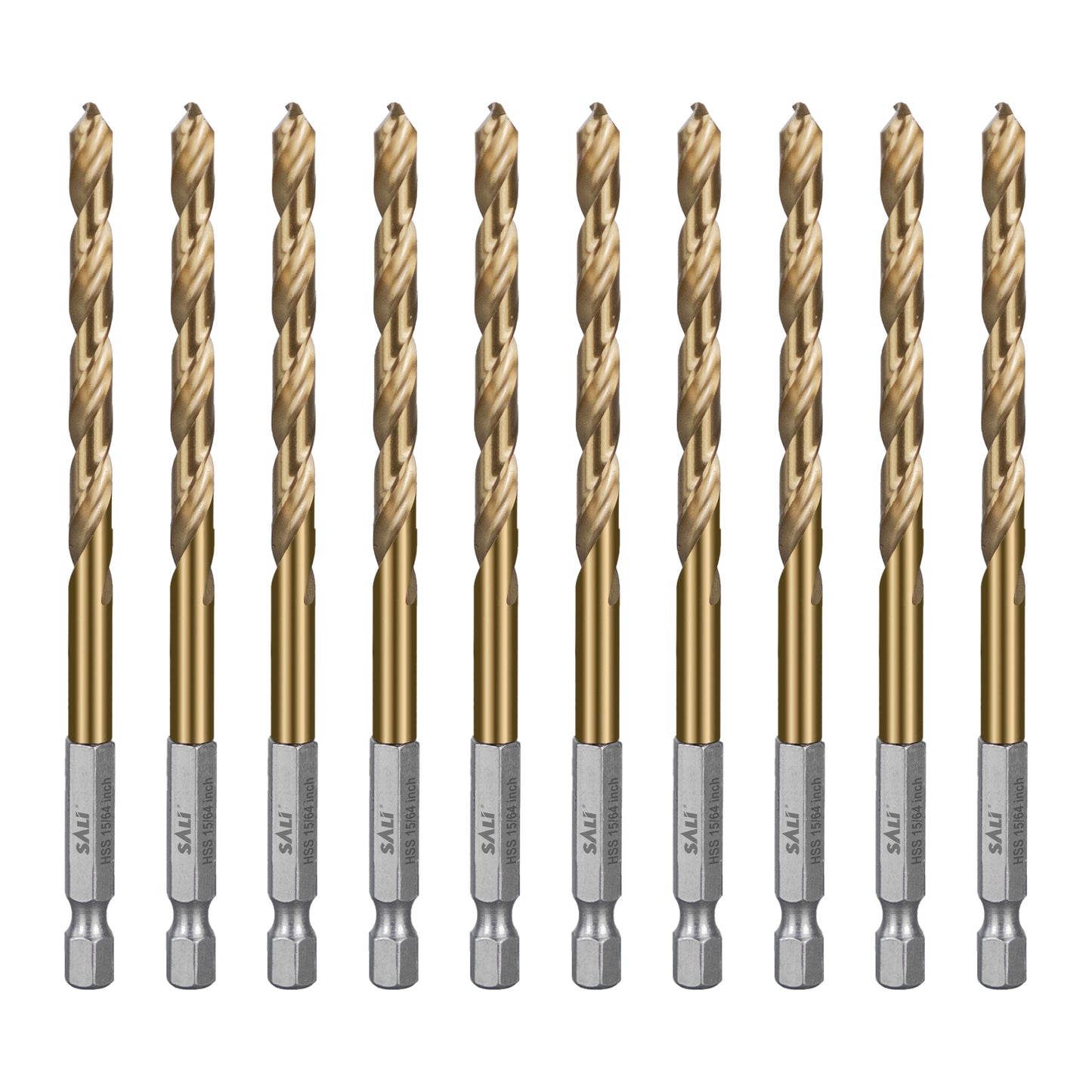 SALI M35 Cobalt Drill Bit , High Speed Steel Hex Shank Jobber Drill Bits for Metal, Alloy Steel, Aluminum and Copper Drilling