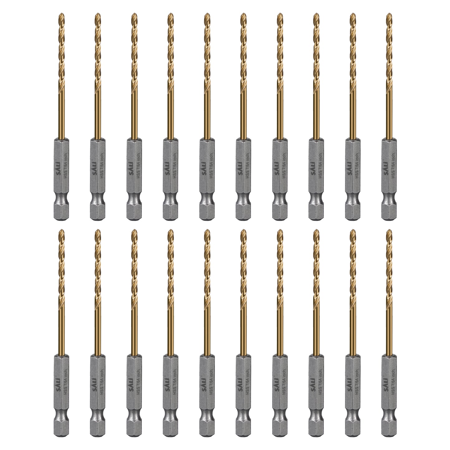 SALI M35 Cobalt Drill Bit , High Speed Steel Hex Shank Jobber Drill Bits for Metal, Alloy Steel, Aluminum and Copper Drilling