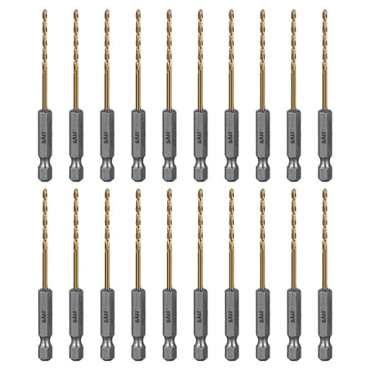 SALI M35 Cobalt Drill Bit , High Speed Steel Hex Shank Jobber Drill Bits for Metal, Alloy Steel, Aluminum and Copper Drilling
