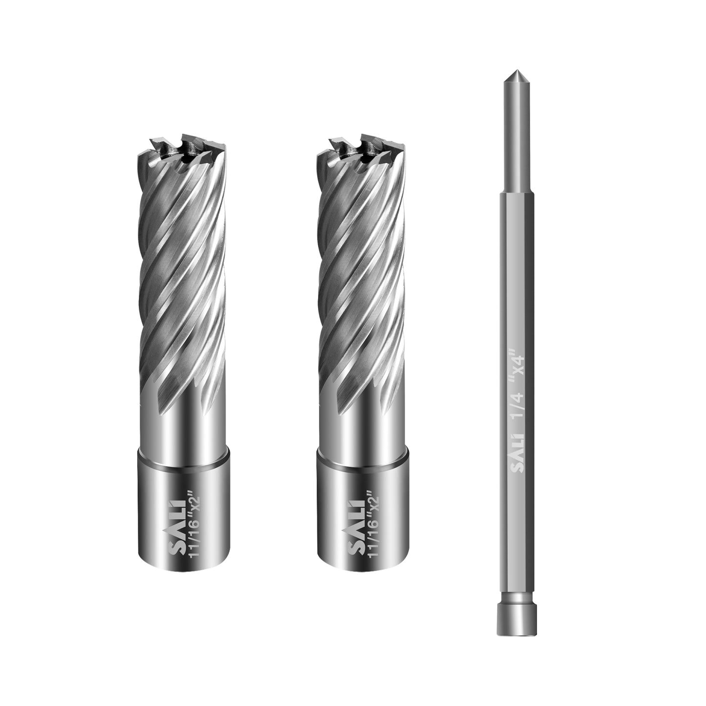 SALI HSS Annular Cutter, Fully Ground Magnetic Drill Bit with Weldon Shank and Pilot Pin for Steel Plate Drilling, Multiple Sizes Available