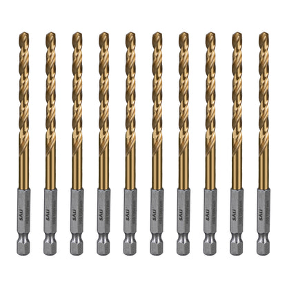 SALI M35 Cobalt Drill Bit , High Speed Steel Hex Shank Jobber Drill Bits for Metal, Alloy Steel, Aluminum and Copper Drilling