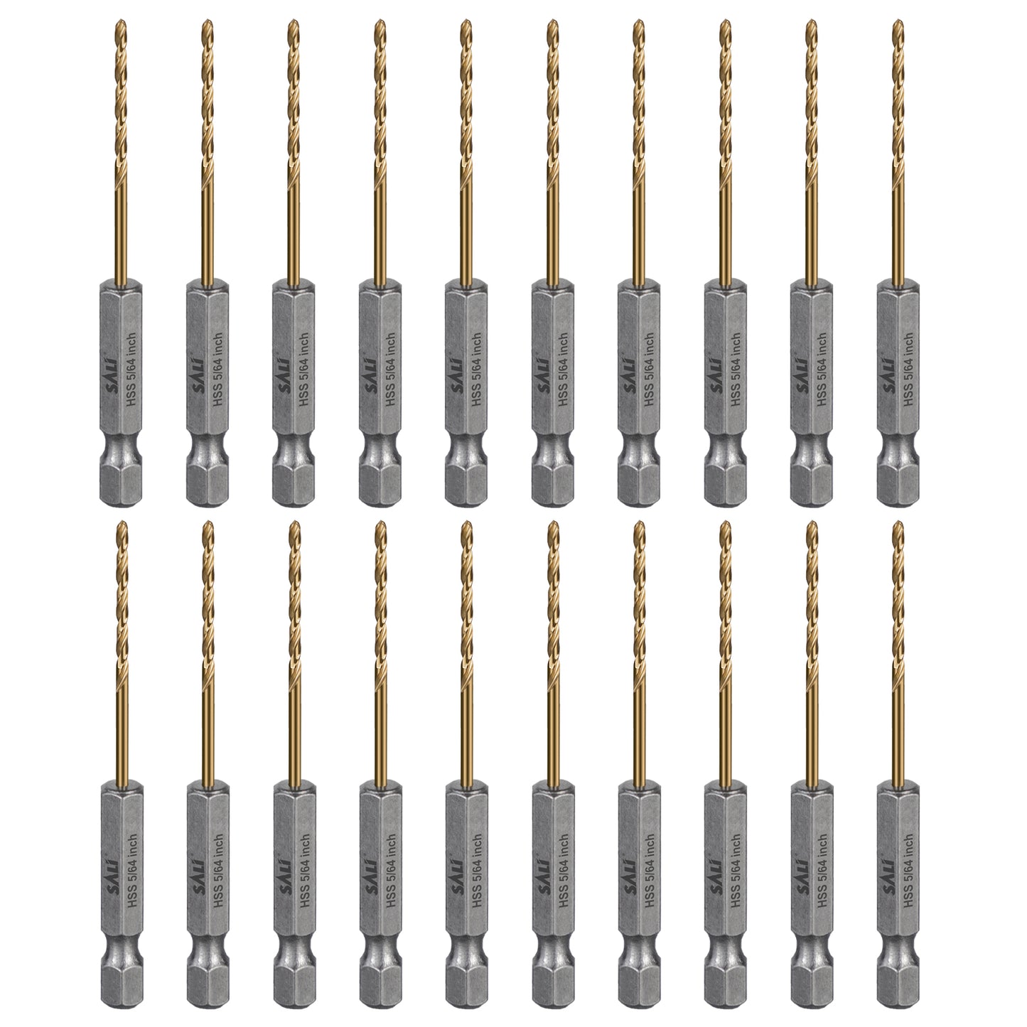 SALI M35 Cobalt Drill Bit , High Speed Steel Hex Shank Jobber Drill Bits for Metal, Alloy Steel, Aluminum and Copper Drilling