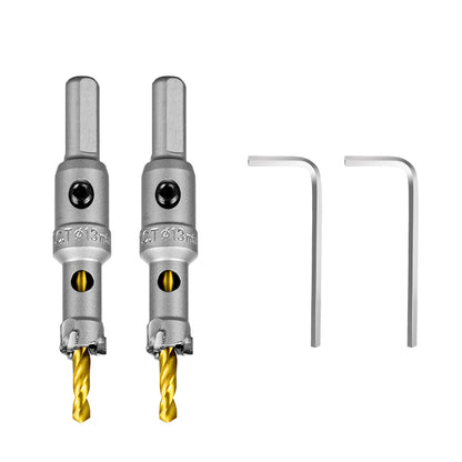 SALI 2-1/2"(64mm) TCT Hole Saw Kit Tungsten Carbide Tipped Hole Saw Drill Bit with Titanium-Plated Pilot Drill bit for Metal, Stainless Steel, Iron, Wood, Plastic