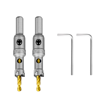 SALI 2-1/2"(64mm) TCT Hole Saw Kit Tungsten Carbide Tipped Hole Saw Drill Bit with Titanium-Plated Pilot Drill bit for Metal, Stainless Steel, Iron, Wood, Plastic