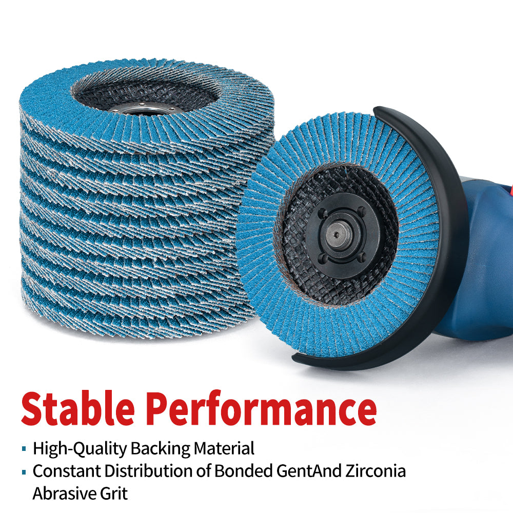 4-1/2" x 7/8" Zirconia Oxide Type 29 Flap Disc - 40/60/80/120 Grit