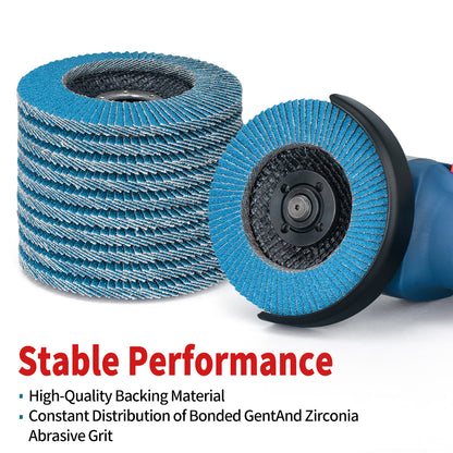 4-1/2" x 7/8" Zirconia Oxide Type 29 Flap Disc - 40/60/80/120 Grit