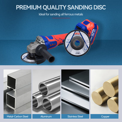SALI 4.5 Inch Zirconia Flap Disc, Type 29 Angle Grinder Sanding Disc with 7/8" Arbor Hole, Abrasive Grinding Wheel for Metal, Steel and Stainless Steel Grinding, Multiple Grits Available