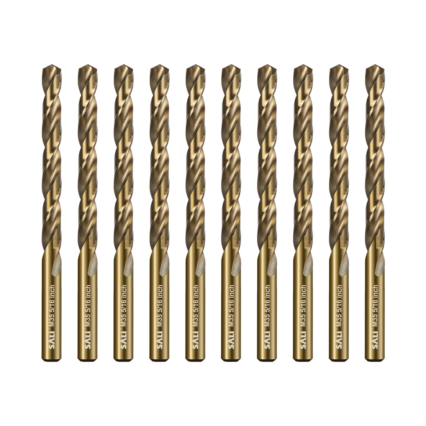 SALI Cobalt Drill Bit Set, M35 High Speed Steel Jobber Length Drill Bit Kit for Hardened Metal, Stainless Steel, Cast Iron, Wood and Plastic, with Index Storage Case