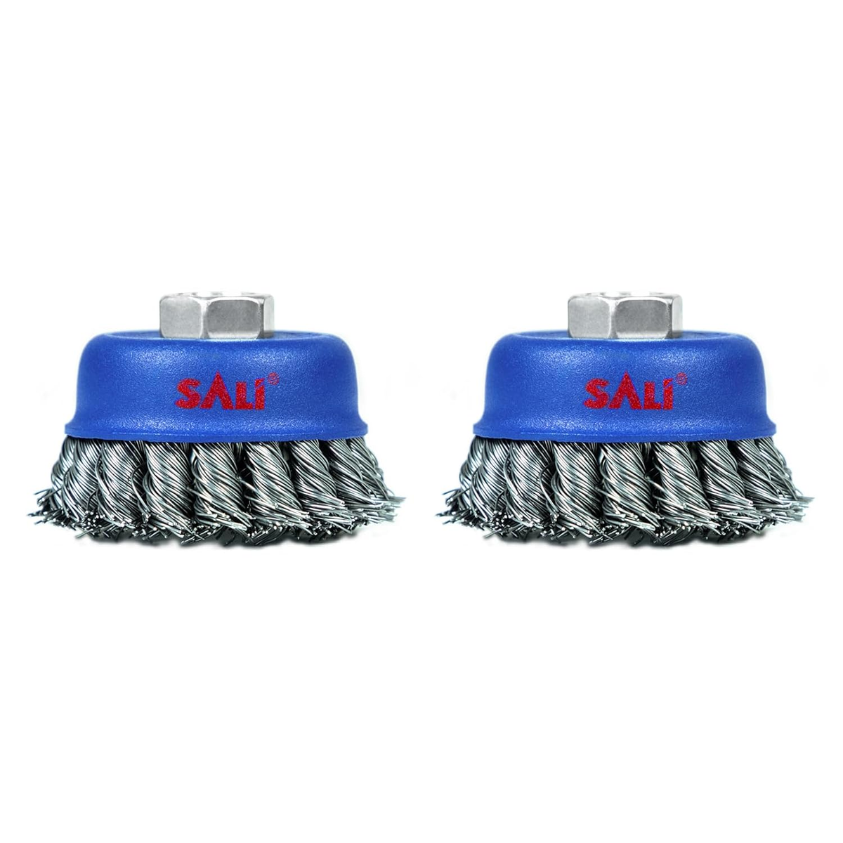 3” x 5/8-11 Twisted Knotted Cup Brush - 2 Pack