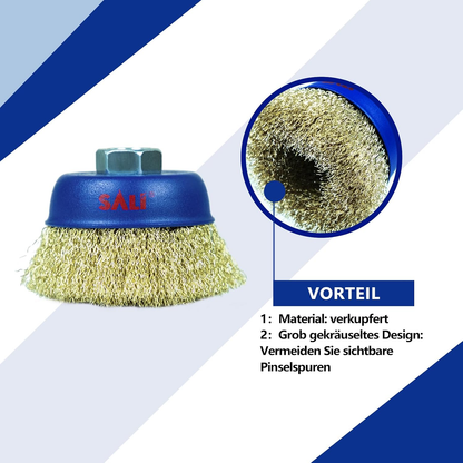 3” x 5/8-11 Coarse Crimped Cup Brush - 12 Pack