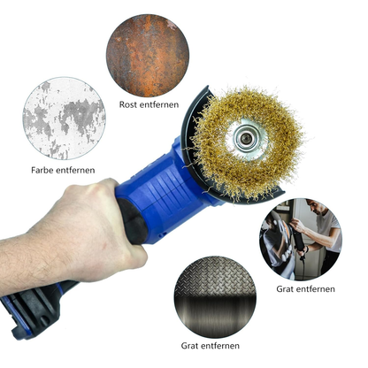 3” x 5/8-11 Coarse Crimped Cup Brush - 12 Pack