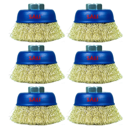 3” x 5/8-11 Coarse Crimped Cup Brush - 6 Pack