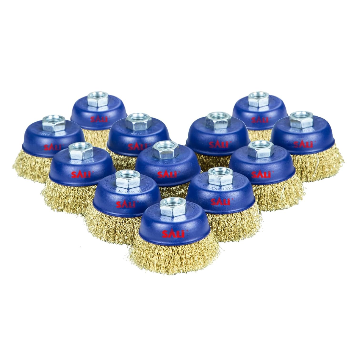 3” x 5/8-11 Coarse Crimped Cup Brush - 12 Pack